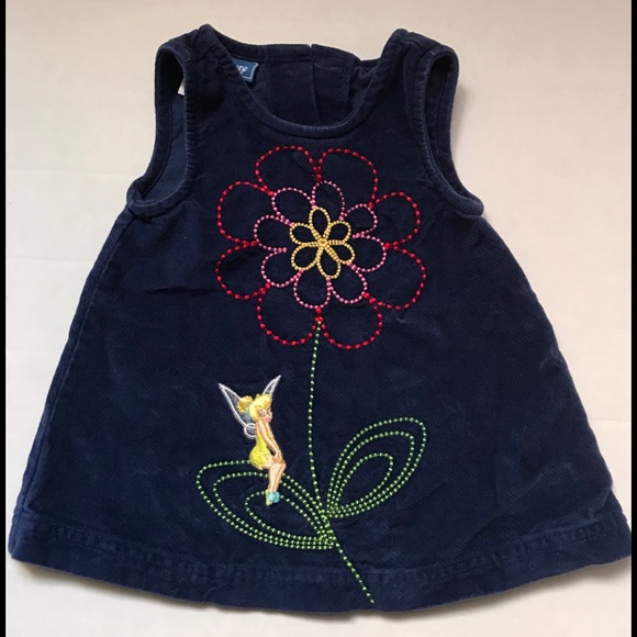Disney Tinker Bell velvet jumper. Size 3/6 month.